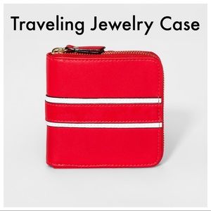 NWT Small Traveling Jewelry Case - Red Orange